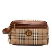 Pre-owned Canvas clutches Burberry Vintage , Beige , Heren