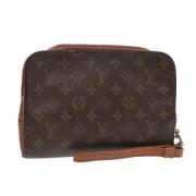 Pre-owned Canvas clutches Louis Vuitton Vintage , Brown , Dames