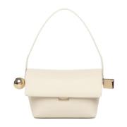 Crème tas met metalen sluiting Jacquemus , White , Dames