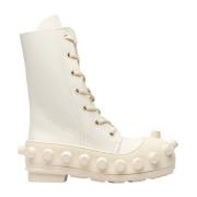 Laarzen met spikes in synthetisch leer Walter Van Beirendonck , White ...