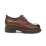 Leren Veterschoen voor Dames Mjus , Brown , Dames