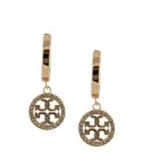 Pave Huggie Hoop Oorbel Accessoires Tory Burch , Yellow , Dames