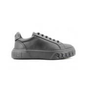 Zwarte leren sneaker met kettingzool Casadei , Gray , Dames