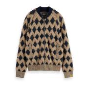 Gestructureerde Jacquard Bomberjack Scotch & Soda , Brown , Heren