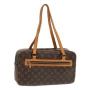 Pre-owned Canvas handbags Louis Vuitton Vintage , Brown , Dames