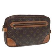 Pre-owned Canvas clutches Louis Vuitton Vintage , Brown , Dames