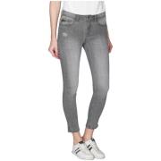 Push Up Denim Jeans met Distressed Details YES ZEE , Gray , Dames