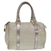 Pre-owned Canvas handbags Fendi Vintage , Gray , Dames