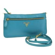 Pre-owned Leather prada-bags Prada Vintage , Blue , Dames