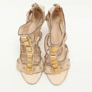 Pre-owned Leather sandals Giuseppe Zanotti Pre-owned , Beige , Dames