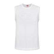 Mouwloos T-shirt T-Bisco-Bigoval Diesel , White , Heren