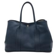 Pre-owned Leather handbags Hermès Vintage , Blue , Dames