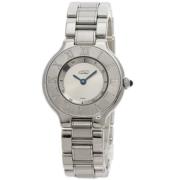 Pre-owned Glass watches Cartier Vintage , Gray , Dames