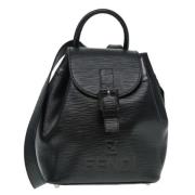 Pre-owned Leather backpacks Fendi Vintage , Black , Dames