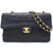 Pre-owned Leather shoulder-bags Chanel Vintage , Black , Dames