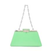 Pre-owned Leather shoulder-bags Fendi Vintage , Green , Dames