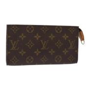 Pre-owned Canvas clutches Louis Vuitton Vintage , Brown , Dames