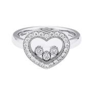 Witgouden diamanten ring met Happy Diamonds Chopard , Gray , Dames