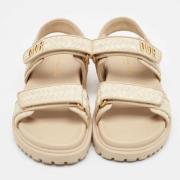 Pre-owned Leather sandals Dior Vintage , Beige , Dames