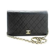 Pre-owned Leather chanel-bags Chanel Vintage , Black , Dames