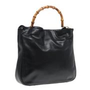 Pre-owned Leather handbags Gucci Vintage , Black , Dames