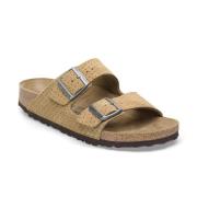 Arizona Leren Sandalen Birkenstock , Brown , Heren