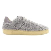 Faux Fur Sneaker Smash Camel Elena Iachi , Gray , Dames