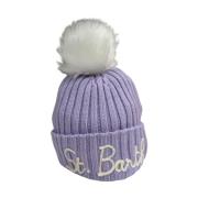 Winter Geribbelde Roze Dameshoed Saint Barth , Purple , Unisex