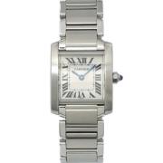 Pre-owned Stainless Steel watches Cartier Vintage , Beige , Dames