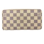 Pre-owned Canvas wallets Louis Vuitton Vintage , White , Dames