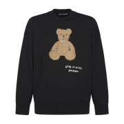 Bear in Mind Crew Shirt Palm Angels , Black , Heren