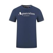 Katoenen T-shirt met Union Jack vlag Aquascutum , Blue , Heren