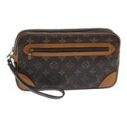 Pre-owned Canvas clutches Louis Vuitton Vintage , Brown , Dames