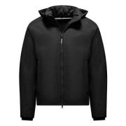 Korte Opvouwbare Hoodie Jas Invicta , Black , Heren