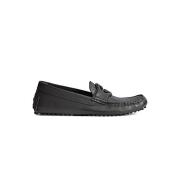 Klassieke Leren Loafer Schoen Gucci , Black , Heren