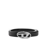 Schitterende Strass Riem B-1Dr Diesel , Black , Heren