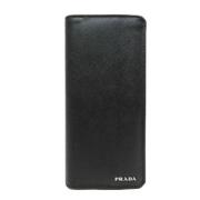 Pre-owned Leather wallets Prada Vintage , Black , Heren