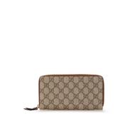 Pre-owned Canvas wallets Gucci Vintage , Brown , Dames