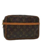 Pre-owned Canvas clutches Louis Vuitton Vintage , Brown , Dames