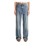 Hoge taille rechte pijp jeans, regular fit Haikure , Blue , Dames