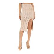 Beige Midi Rok Arbor Loveshackfancy , Beige , Dames