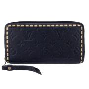 Pre-owned Leather wallets Louis Vuitton Vintage , Black , Dames