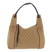 Pre-owned Canvas gucci-bags Gucci Vintage , Beige , Dames