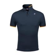 Vincent Contrast Stretch Polo Shirt K-Way , Blue , Heren