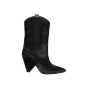 Geborduurde puntige cowboy laarzen Dondup , Black , Dames