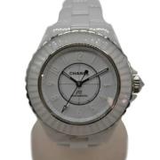 Pre-owned Fabric watches Chanel Vintage , White , Dames