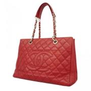 Pre-owned Leather totes Chanel Vintage , Red , Dames