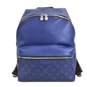 Pre-owned Canvas backpacks Louis Vuitton Vintage , Blue , Heren