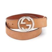 Pre-owned Leather belts Gucci Vintage , Brown , Heren