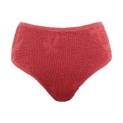 Rode Palm High-Waisted Bikini Broek Bond-Eye , Red , Dames